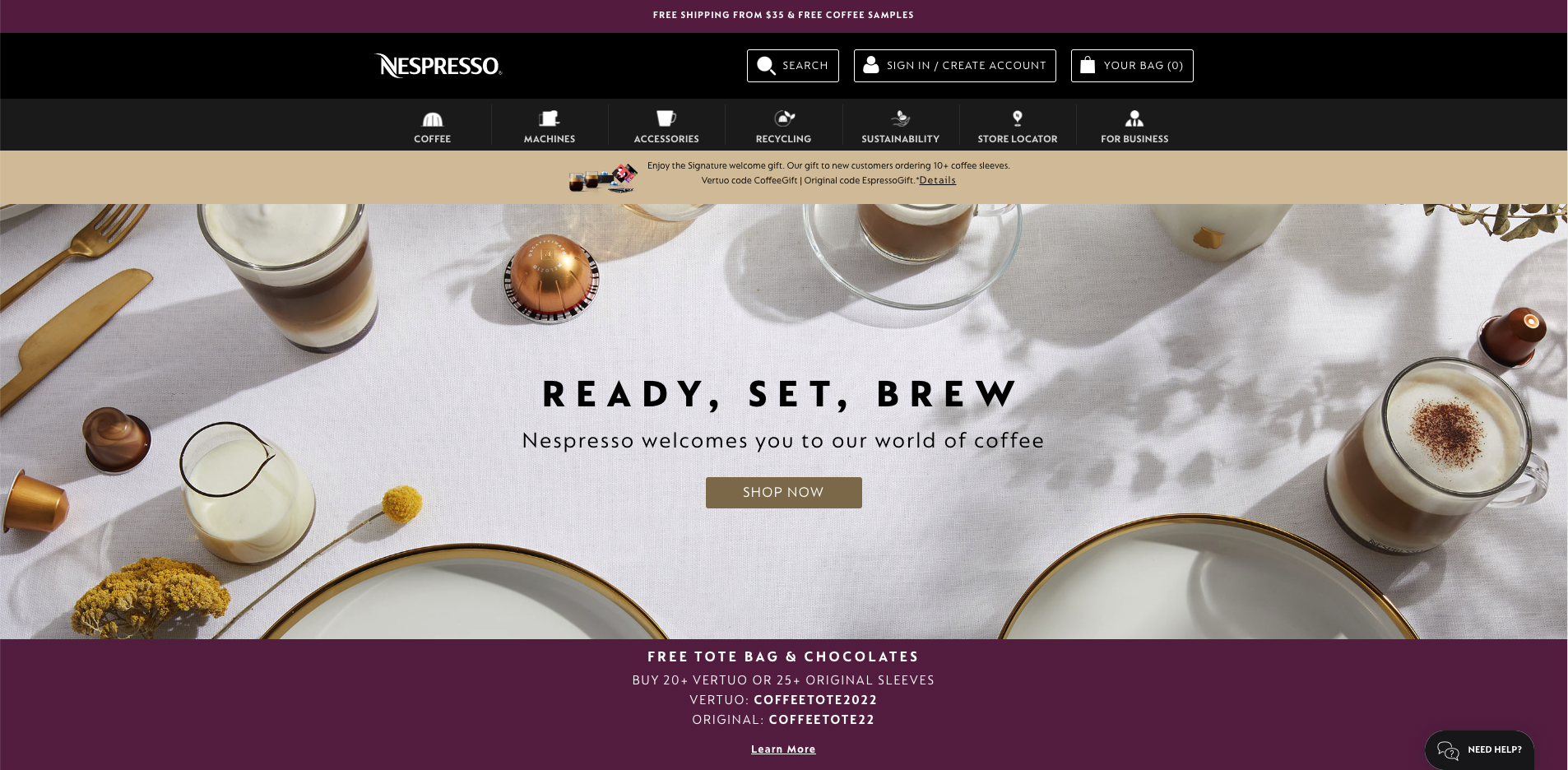nespresso online shop