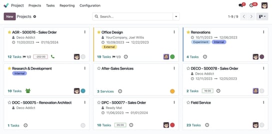 Screenshot of Odoos Project Management1