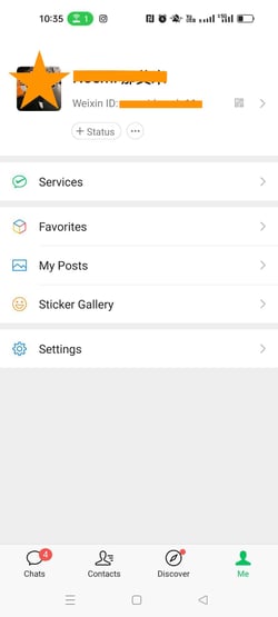 WeChat Pay Services Screenshot