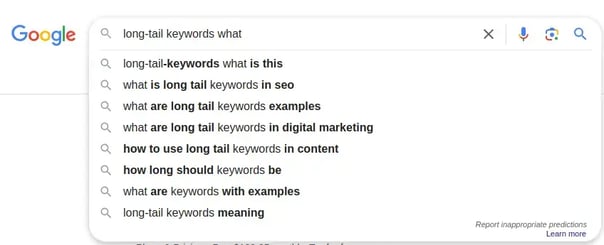 google long tail keywords