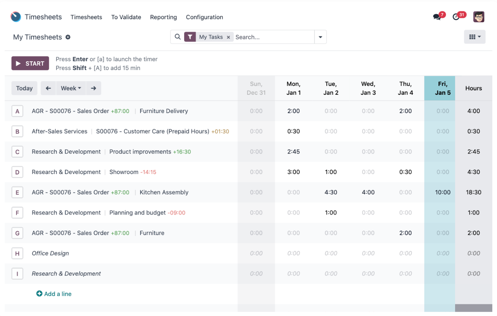 odoo-timesheet