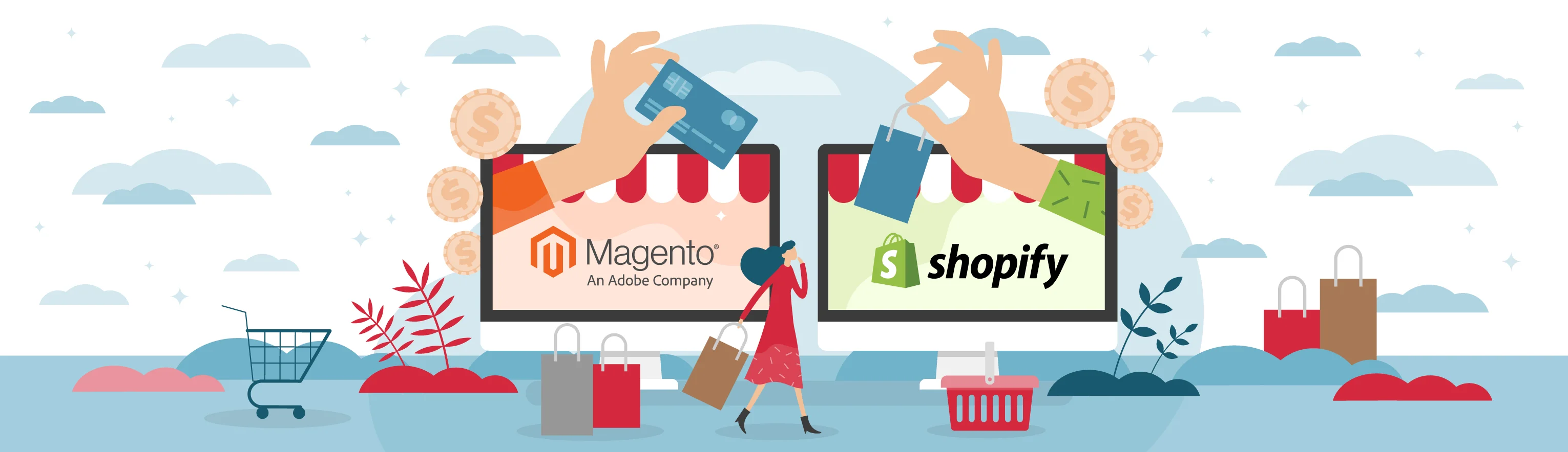 Shopify oder Magento: Vergleich der besten E-Commerce-Lösungen