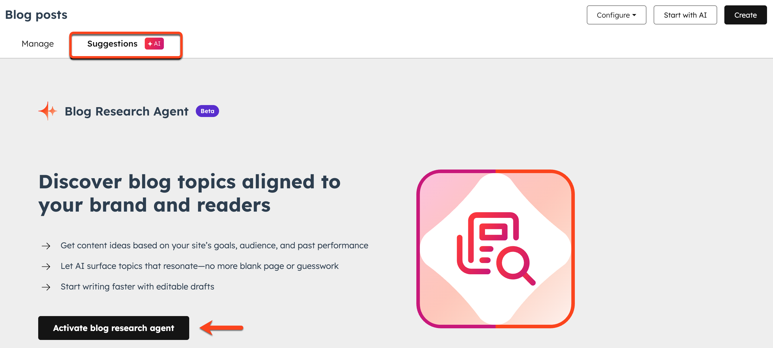 Der Blog Research Agent recherchiert Themen und erstellt strukturierte Blog-Entwürfe direkt in HubSpot.